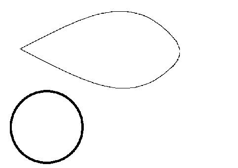 Трафарет лепестка цветка