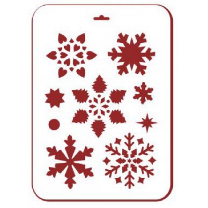 Трафарет пластик "снежинки 2"