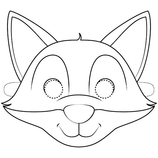 Маска лисички раскраска