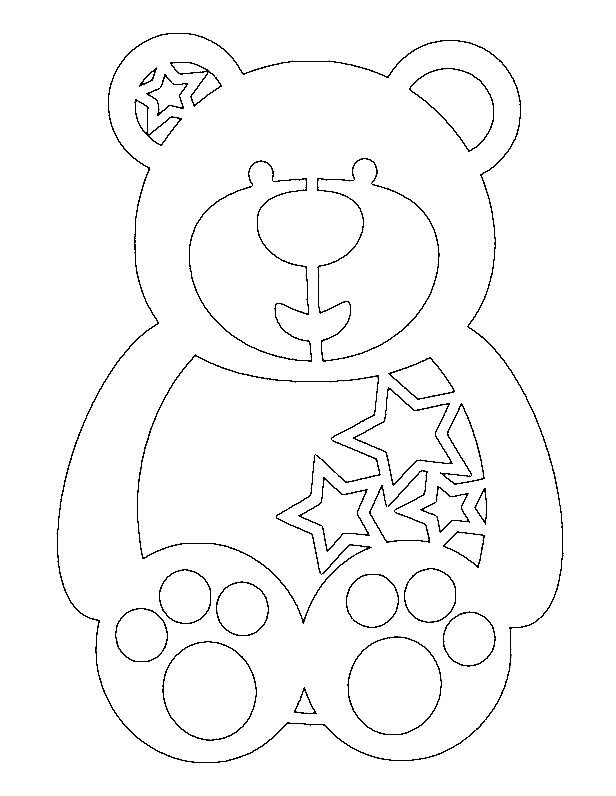 Вытыканки новогодние на окно Медвежонок