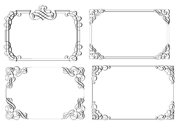 Трафареты рамок для текста