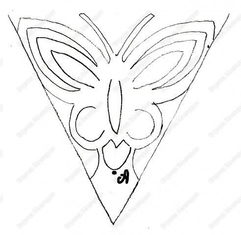 Снежинка с бабочками схема