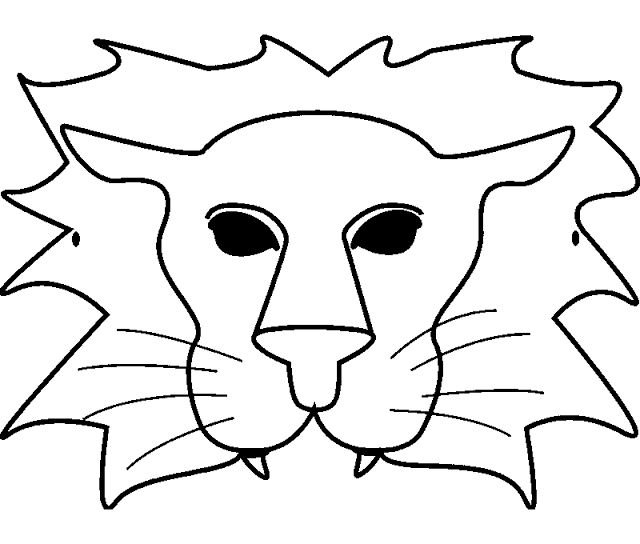 Маска трафарет для детей