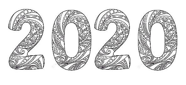 Трафарет цифр 2023 года