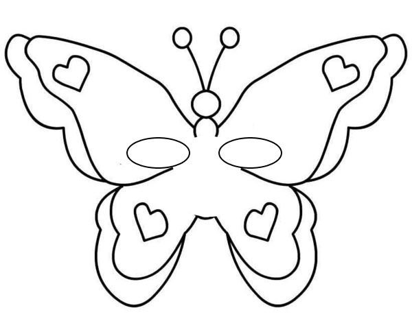 Трафарет бабочки для вырезания