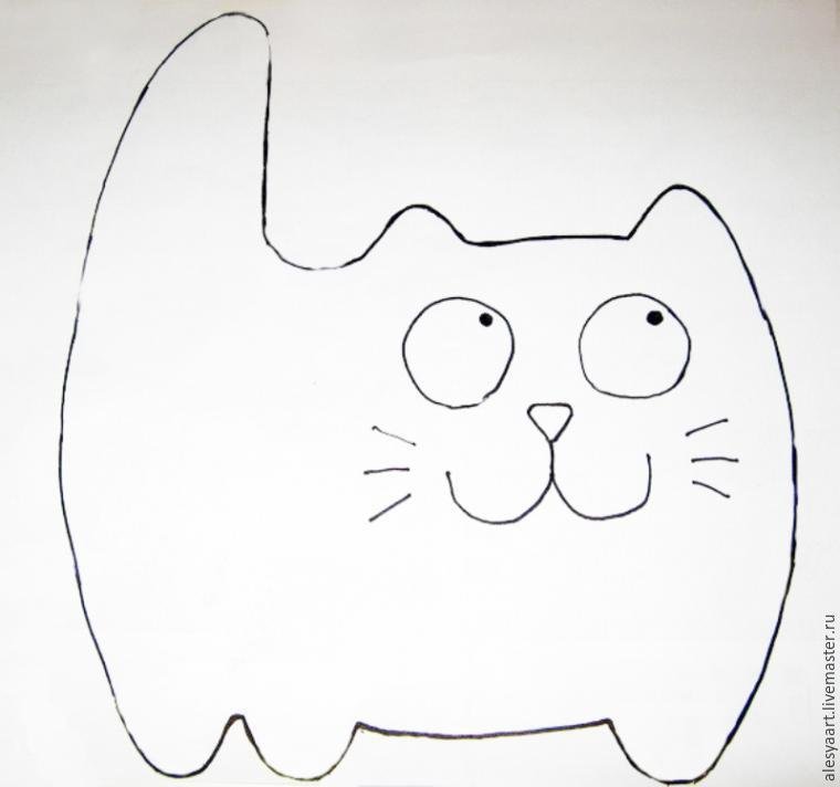 Котик из фетра выкройка