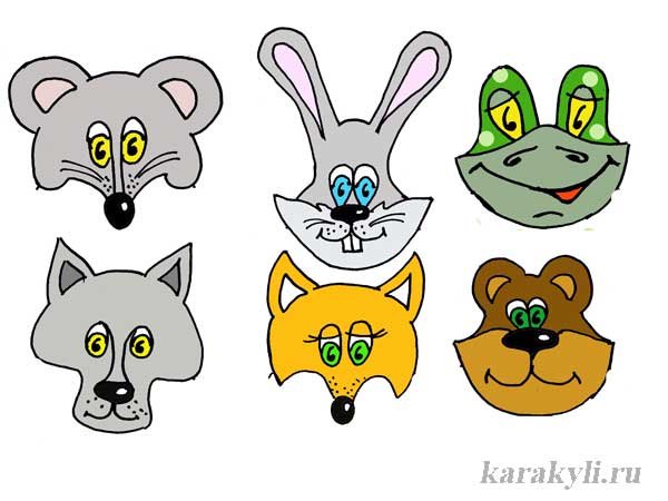 Герои сказки Теремок пальчиковый театр