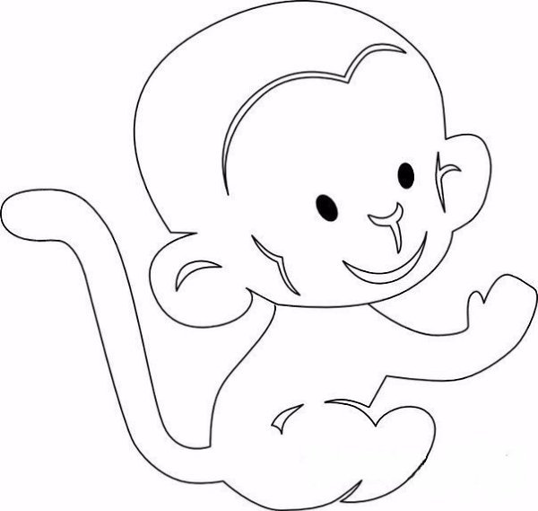 Трафарет обезьянки для вырезания