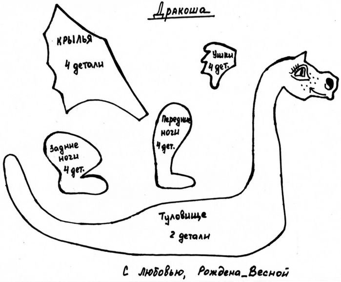 Выкройка дракона