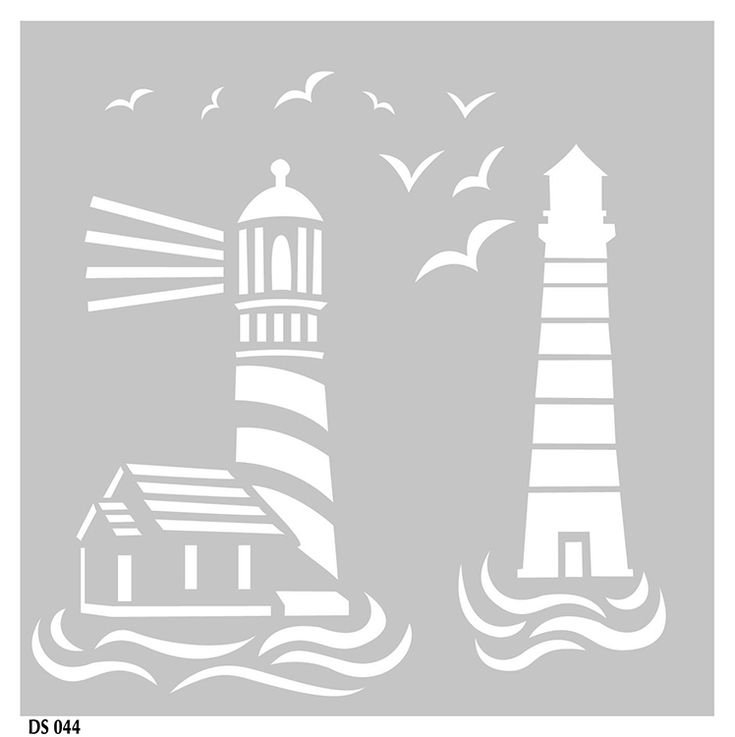 Силуэт маяка для вырезания