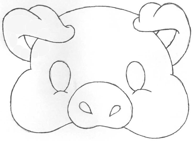 Трафареты масок животных