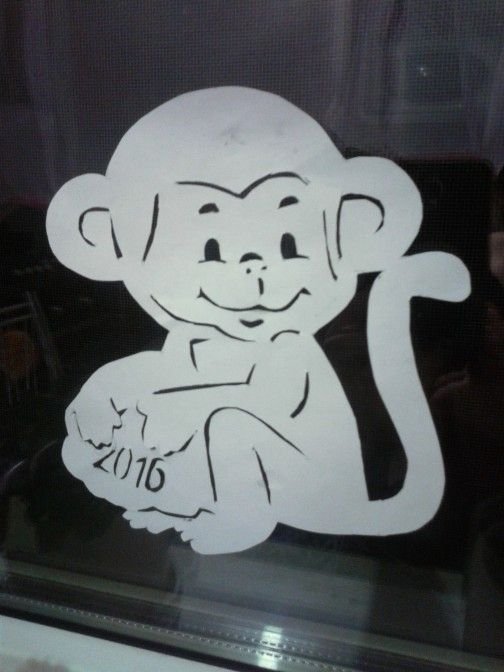 Обезьяна в окне