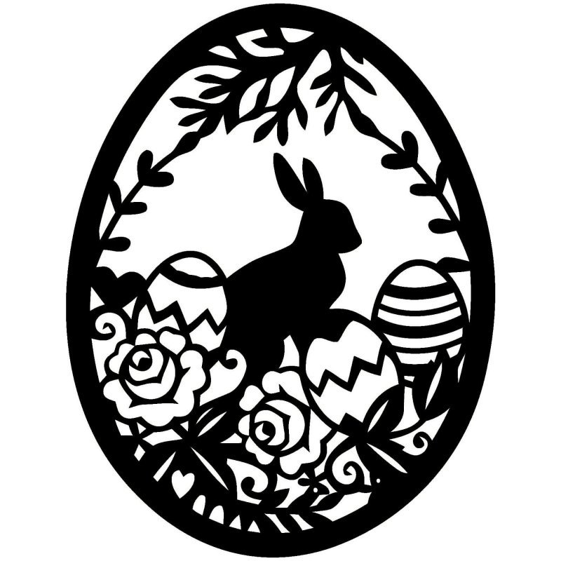 Пасхальный трафарет для вырезания