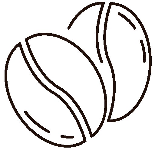 Кофейные зерна контур