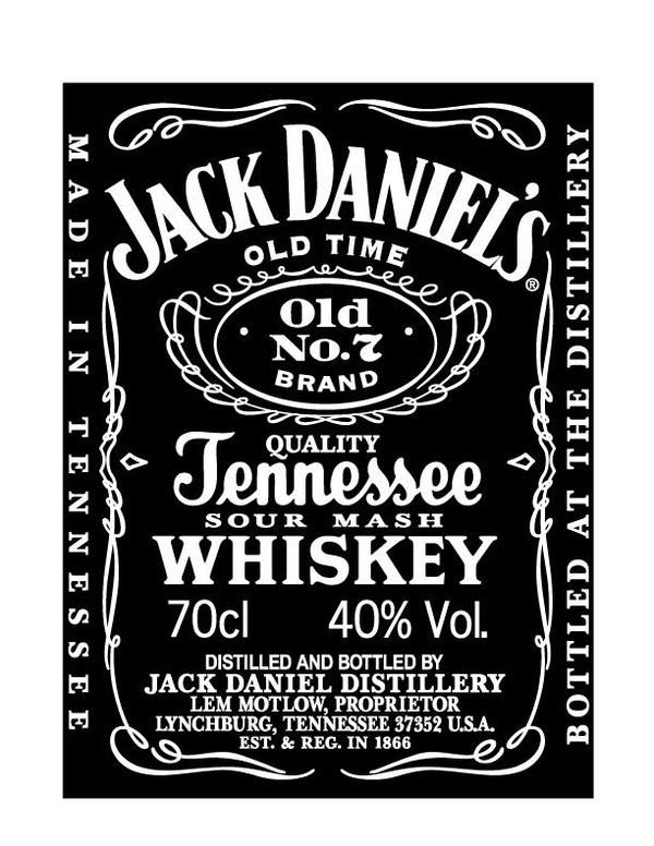 Трафарет виски Джек Дэниэлс