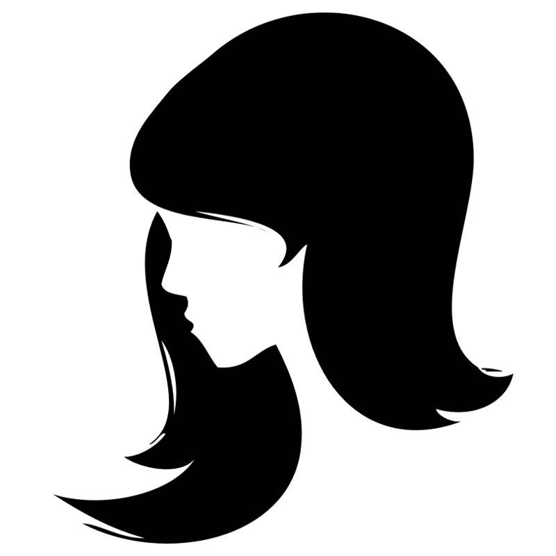 Силуэт головы женщины