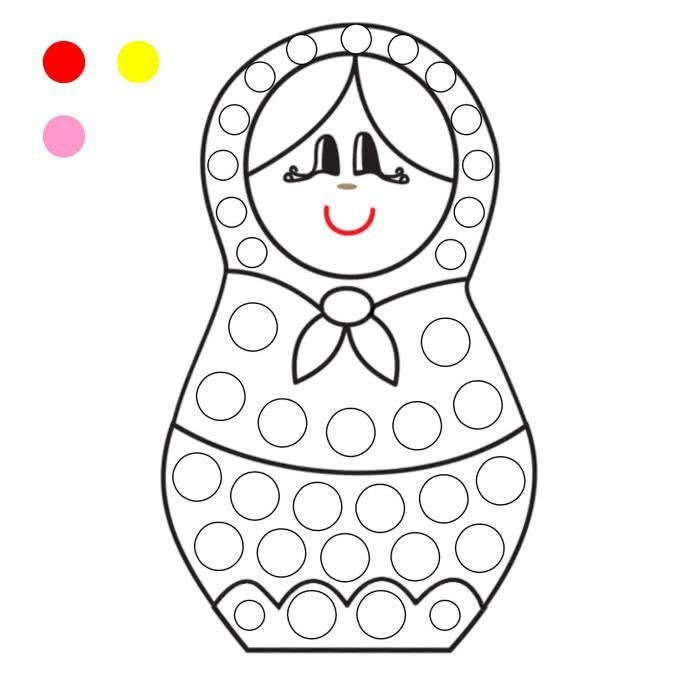 Матрешка шаблон