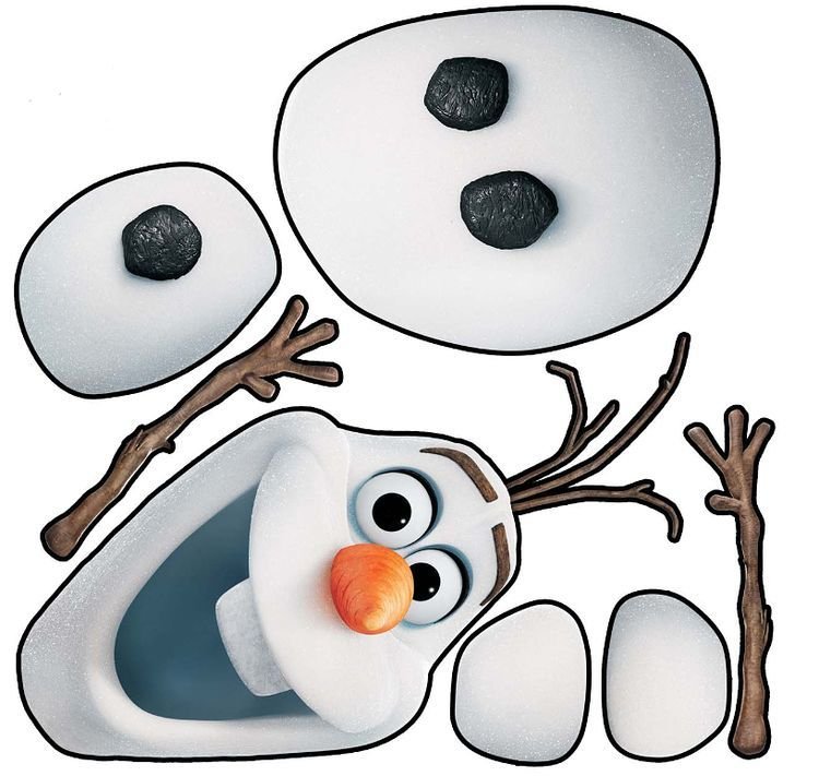 Снеговик Олаф аппликация