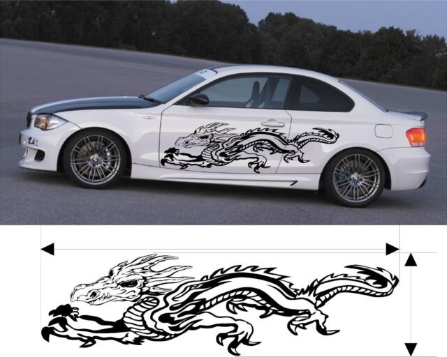 Наклейка на машину дракон