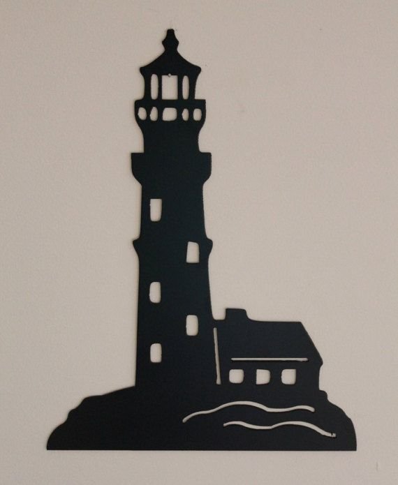 Силуэт маяка для вырезания