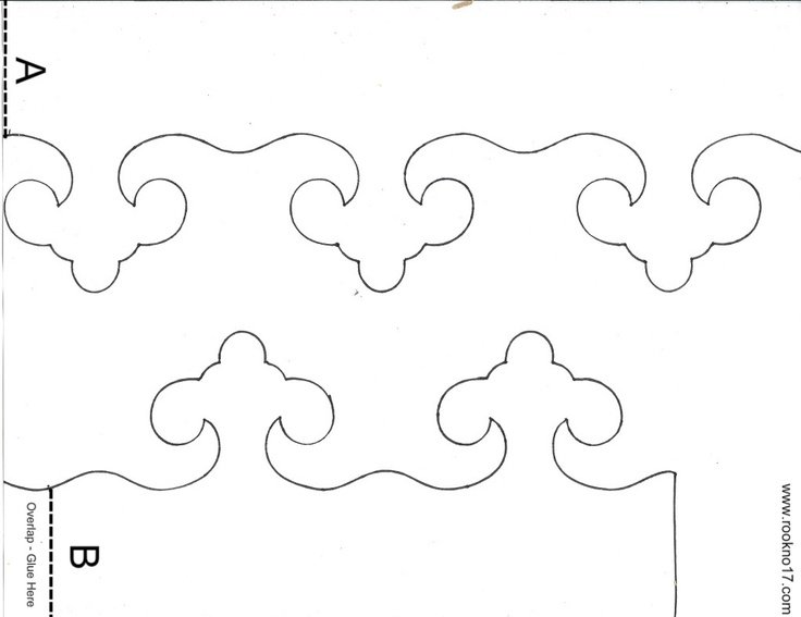 Корона трафарет для вырезания