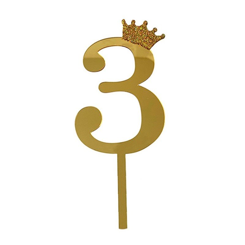 Цифра 3 золото