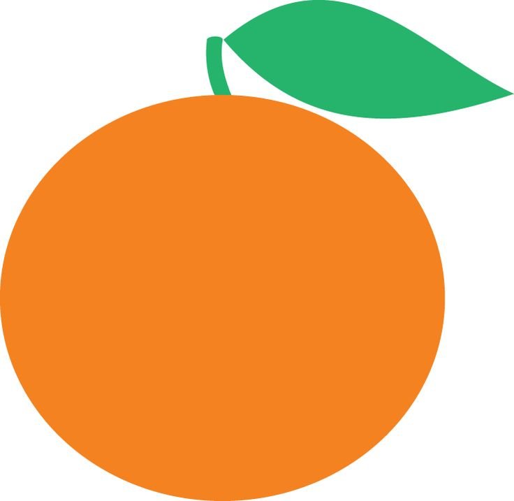 Трафарет апельсина для аппликации