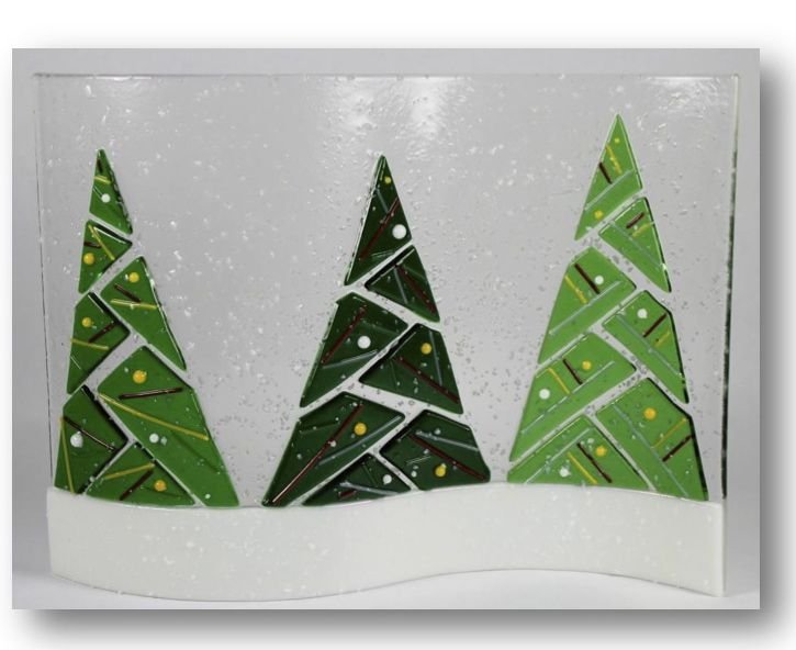 Елка из витражного стекла