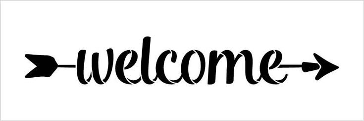 Трафарет Welcome