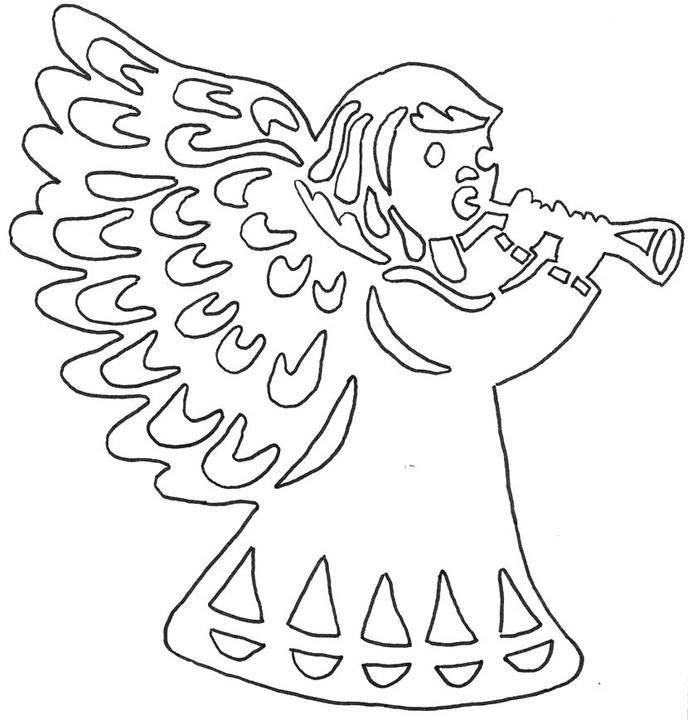 Трафареты ангелов для вырезания