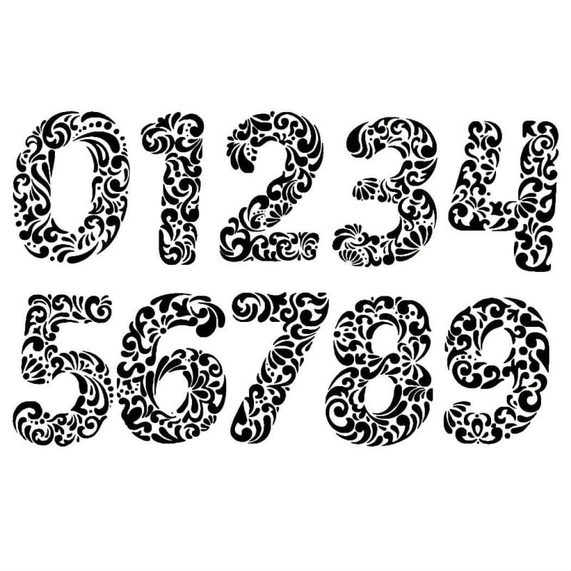 кружевные цифры