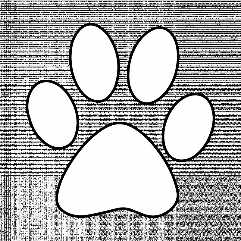 Трафарет собачья лапа