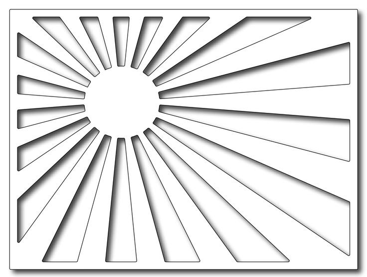 Трафарет солнышко