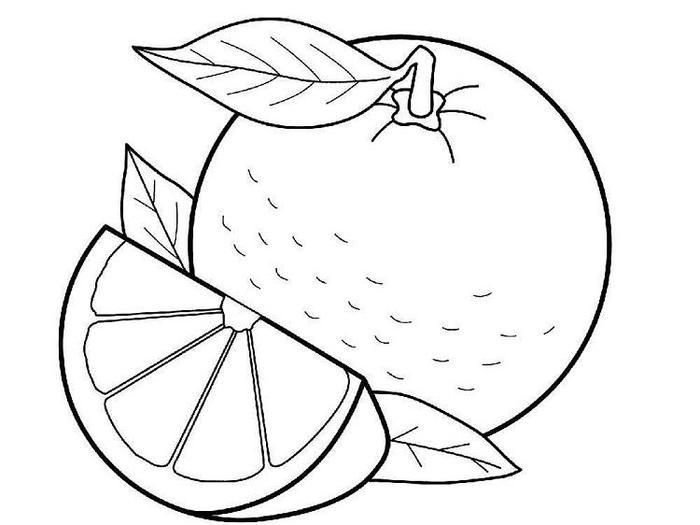Фрукты раскраска для детей