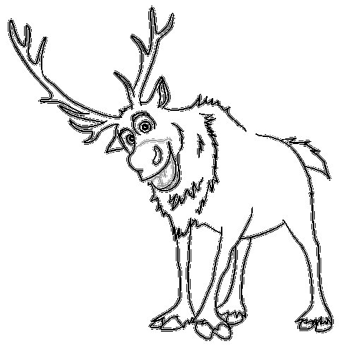 Вытынанка Свен Холодное сердце