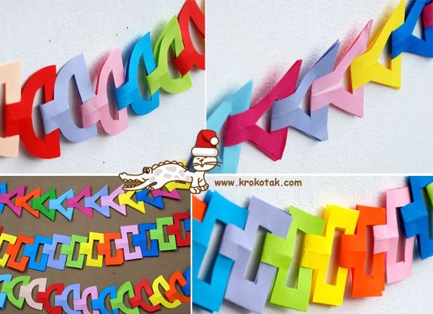 Гирлянда из цветной бумаги