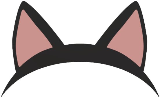 Трафарет кошачьих ушей