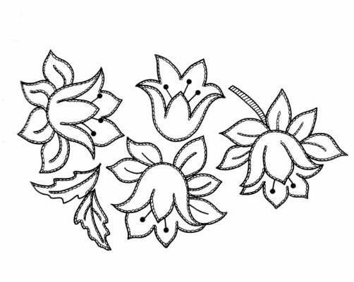 Трафареты цветов для вышивки