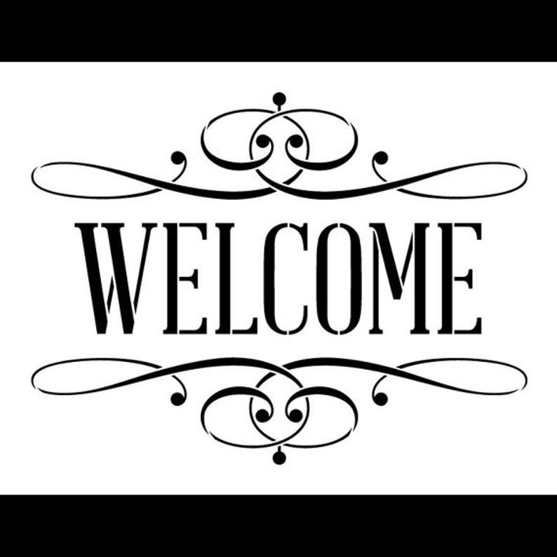 Трафарет Welcome