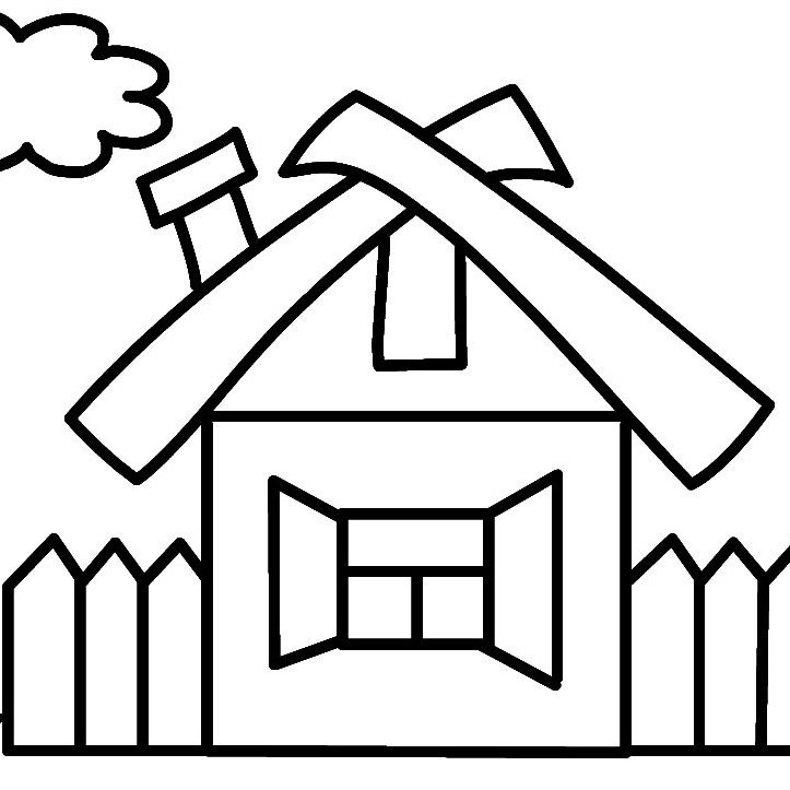 Дом для раскрашивания