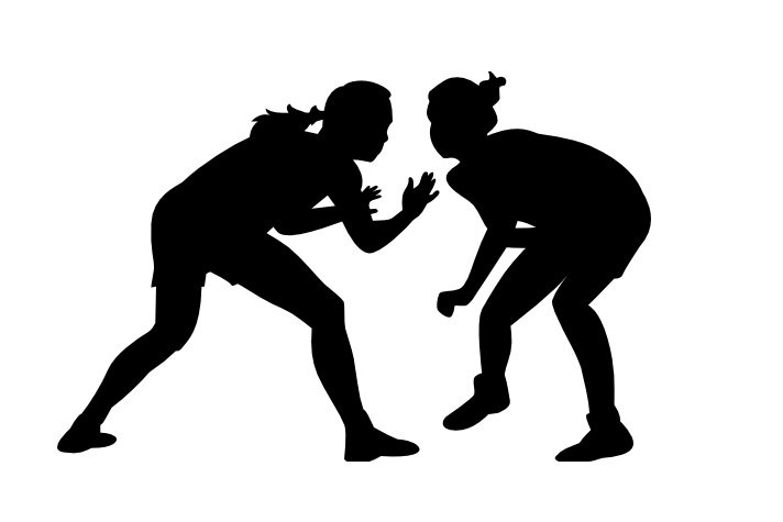 Борьба силуэт