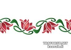 Цветочный узор в полосе