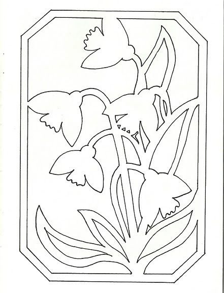 Вытынанки весенних цветов на окна