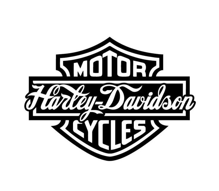 Харлей Дэвидсон эмблема черно белая