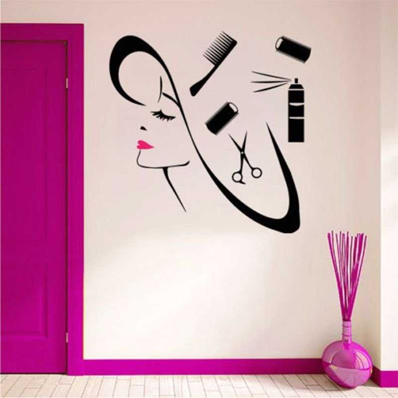 Наклейки для парикмахерской на стену