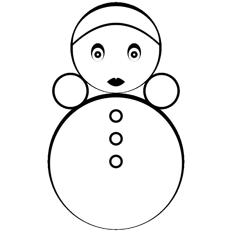 Неваляшка картинка для детей раскраска