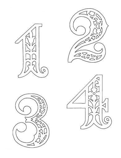 Красивые цифры для вырезания