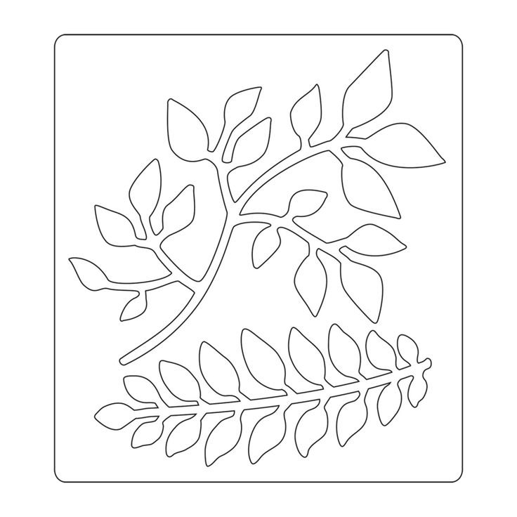 Трафарет листьев для вырезания