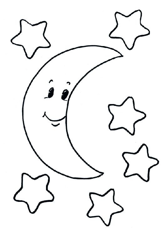 Месяц раскраска