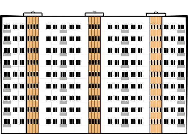 Многоэтажный дом шаблон